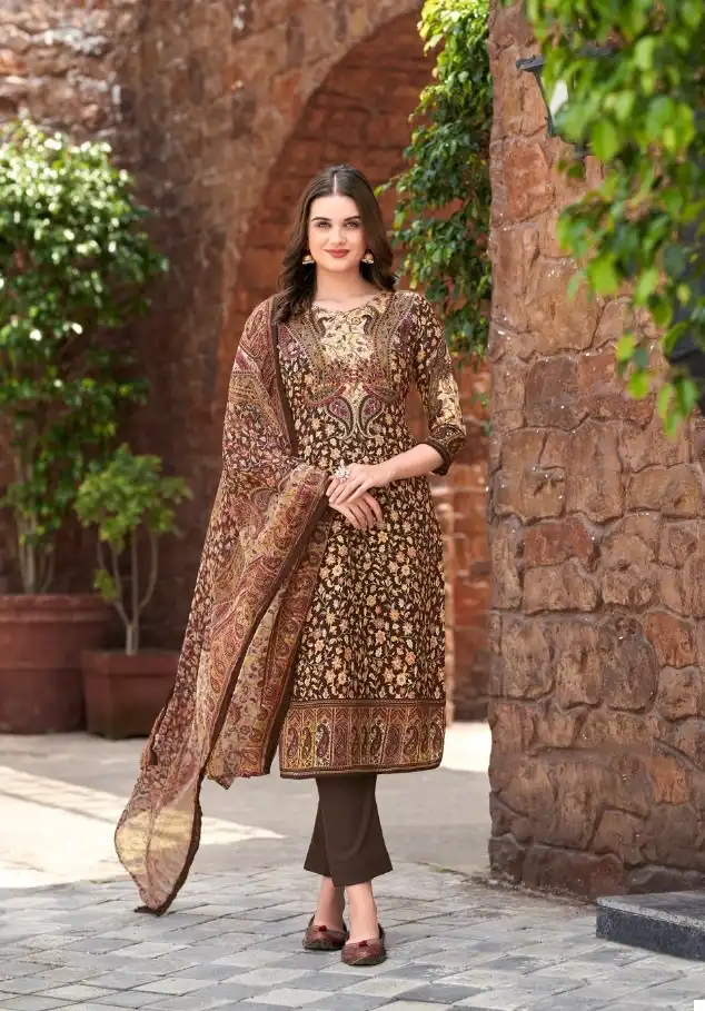 Skt Suits Winter Season Pashmina Wholesale Winter Wear Salwar Suit Catalog — Wholesale Salwar Suits, MPA wholesale from Surat - Gallery Image 6