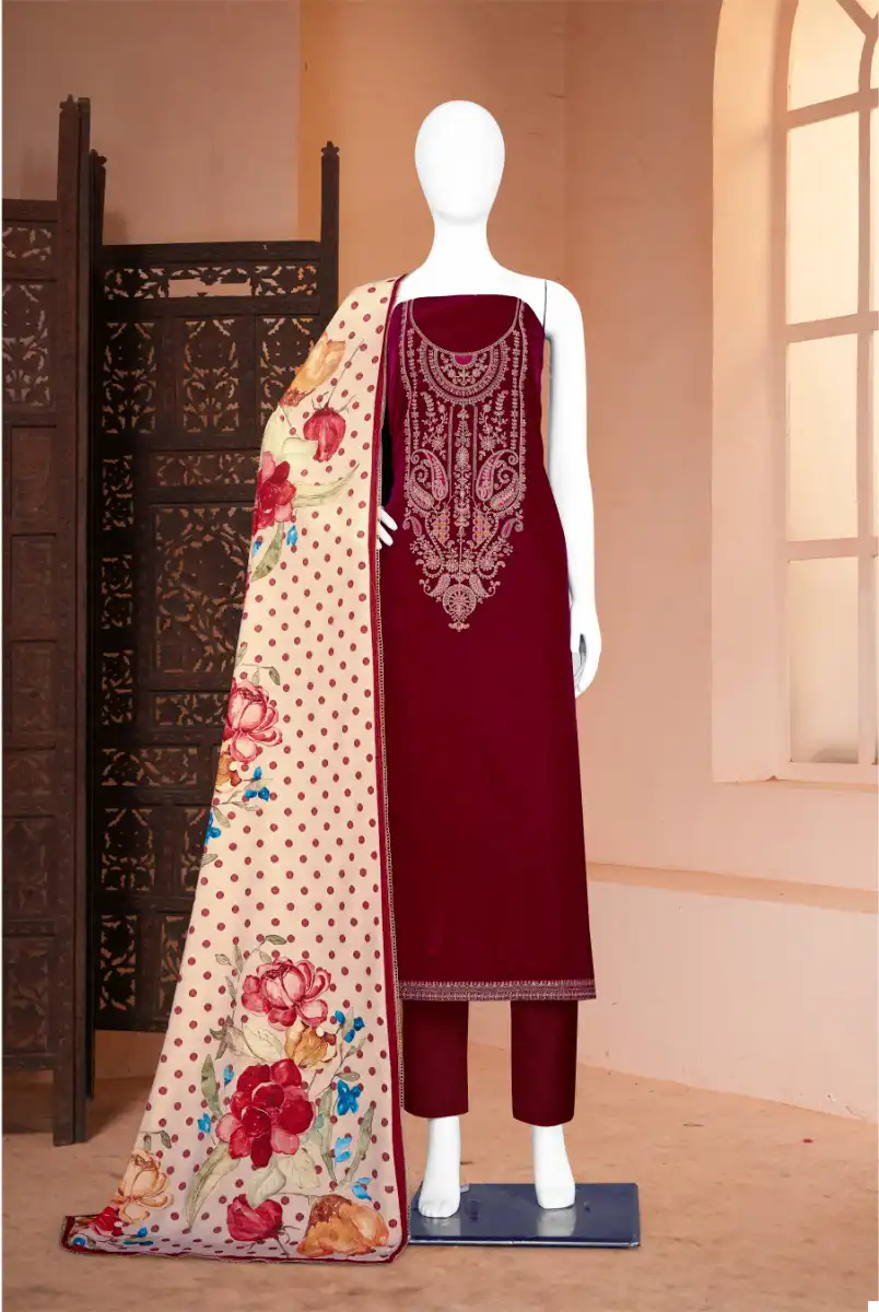 Bipson Zareena 2332 Pure Viscos Velvet Wholesale Winter Wear Salwar Suit Catalog — Wholesale Salwar Suits, MPA wholesale from Surat - Gallery Image 4