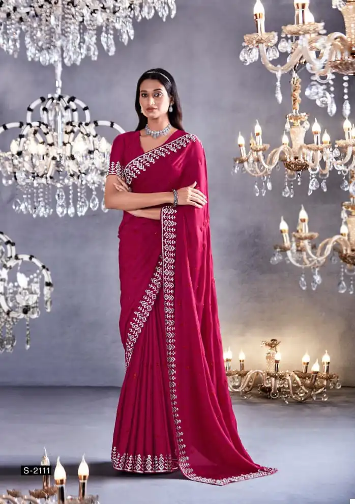 Kimora Zarkan Pure Satin Viscose Wholesale Fancy Sarees Catalog — Wholesale Sarees, MPA wholesale from Surat - Gallery Image 2