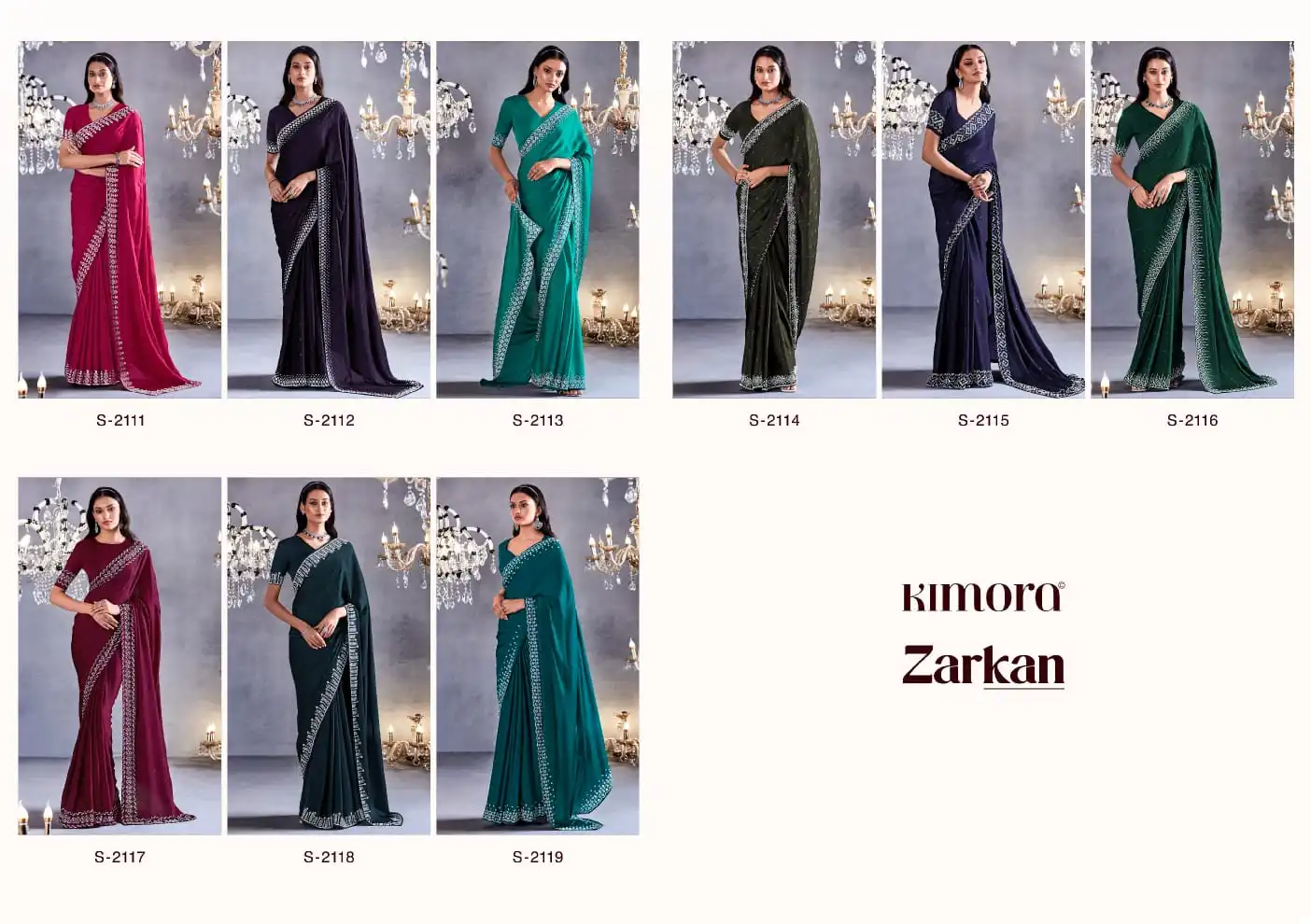 Kimora Zarkan Pure Satin Viscose Wholesale Fancy Sarees Catalog — Wholesale Sarees, MPA wholesale from Surat — view 10