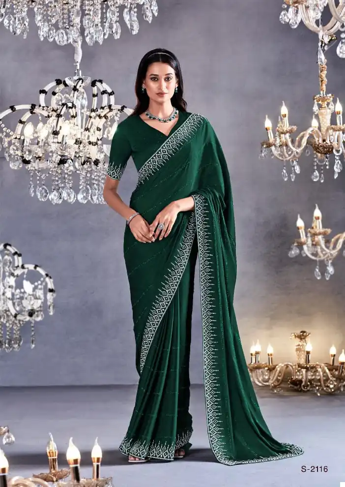 Kimora Zarkan Pure Satin Viscose Wholesale Fancy Sarees Catalog — Wholesale Sarees, MPA wholesale from Surat - Gallery Image 6