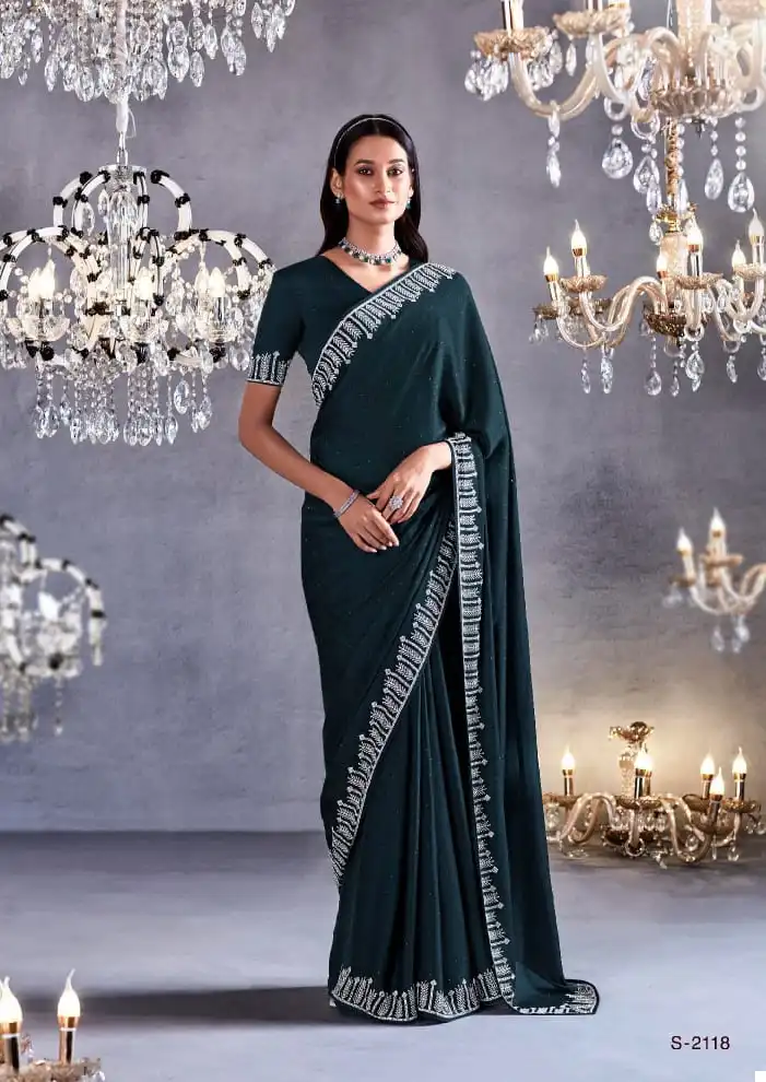 Kimora Zarkan Pure Satin Viscose Wholesale Fancy Sarees Catalog — Wholesale Sarees, MPA wholesale from Surat - Gallery Image 8