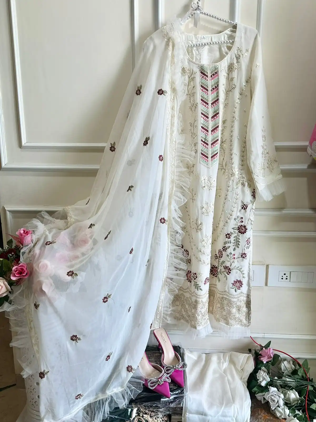 Ziaaz 366 Georgette Wholesale Pakistani Suit — Wholesale Salwar Suits, MPA wholesale from Surat — view 4