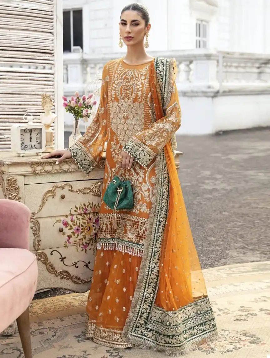Ziaaz 371 Georgette Wholesale Pakistani Suit — Wholesale Salwar Suits, MPA wholesale from Surat — view 1