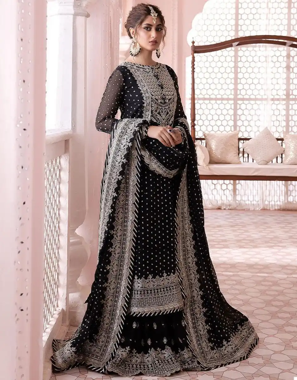 Ziaaz 372 Georgette Wholesale Pakistani Suit — Wholesale Salwar Suits, MPA wholesale from Surat — view 1