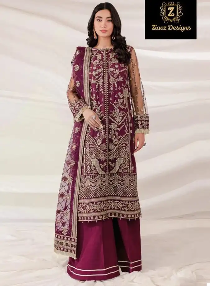 Ziaaz 375 Georgette Wholesale Pakistani Suit — Wholesale Salwar Suits, MPA wholesale from Surat — view 1
