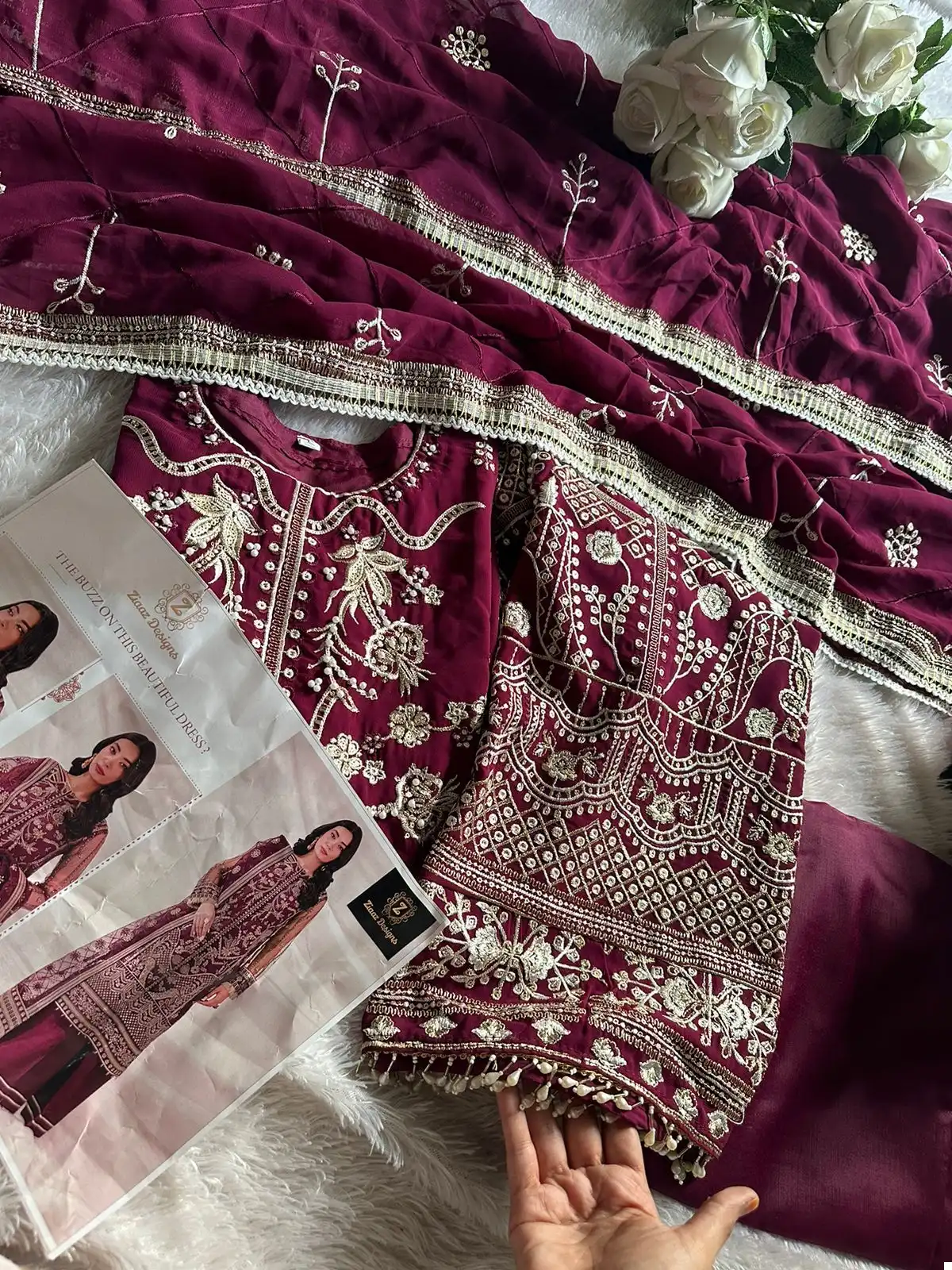 Ziaaz 375 Georgette Wholesale Pakistani Suit — Wholesale Salwar Suits, MPA wholesale from Surat - Gallery Image 4
