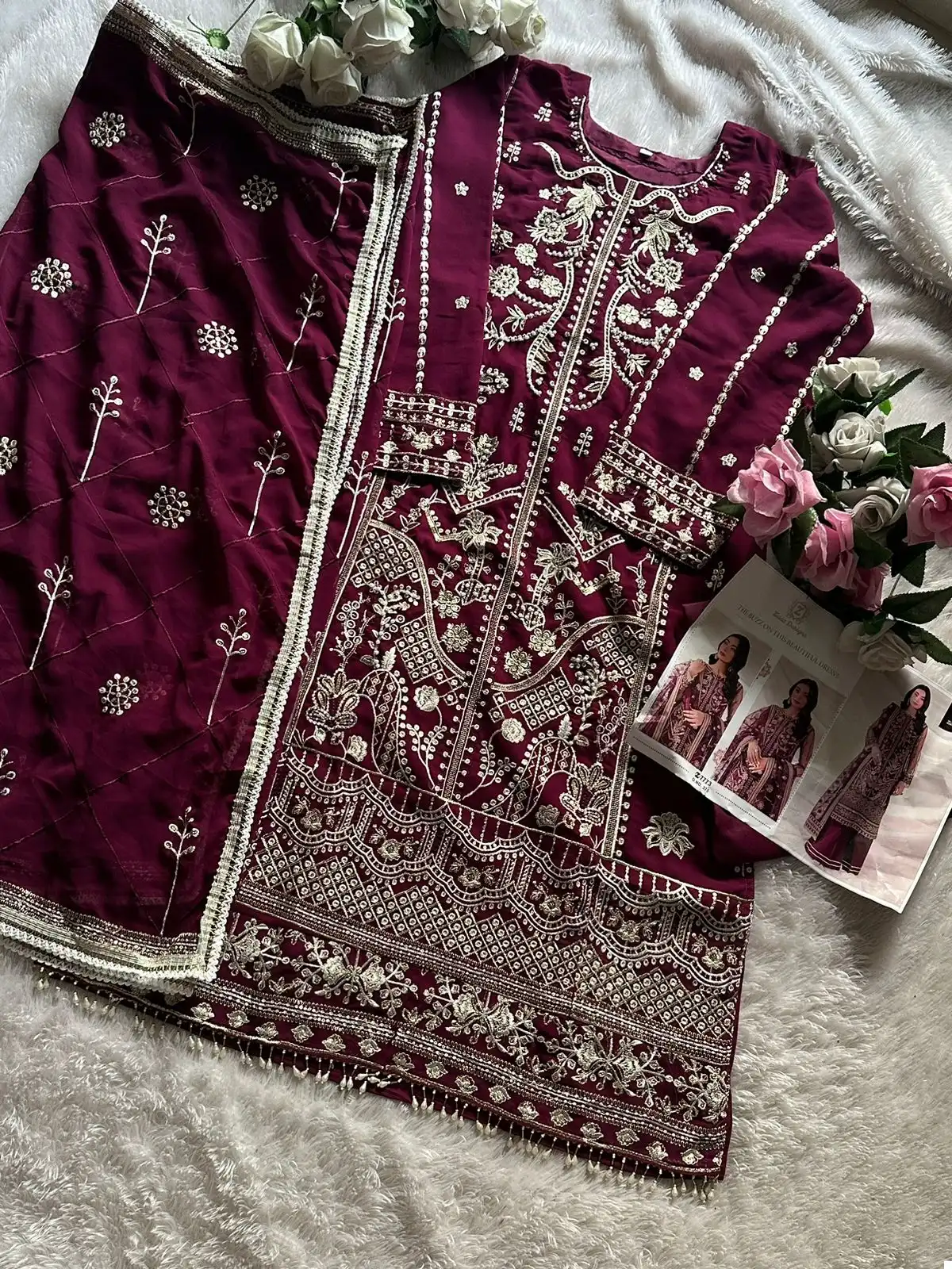 Ziaaz 375 Georgette Wholesale Pakistani Suit — Wholesale Salwar Suits, MPA wholesale from Surat — view 6