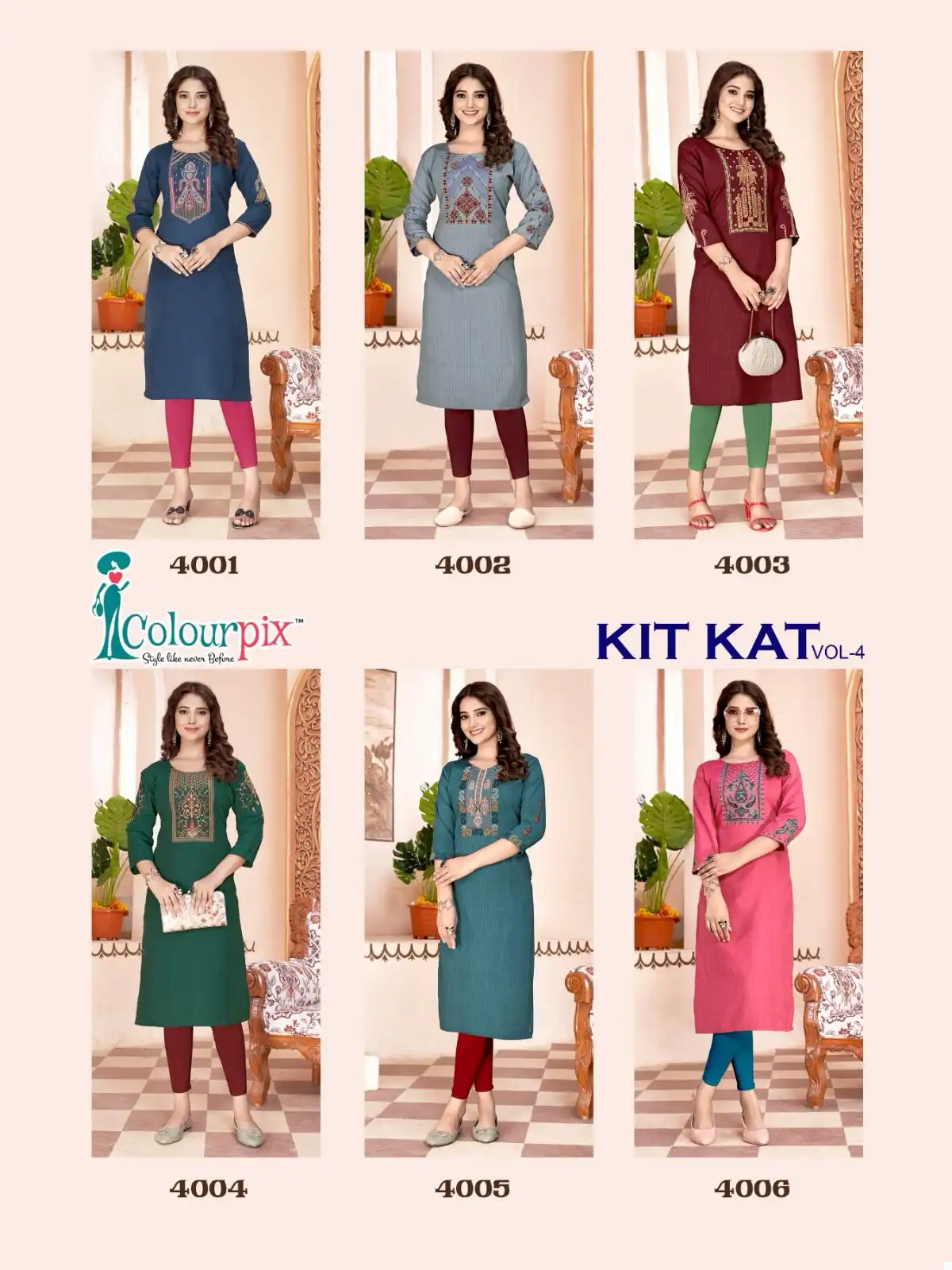 Colourpix Kit Kat Vol 4 Fancy Heavy Slub Rayon Wholesale Kurti Catalog — Wholesale Kurtis, MPA wholesale from Surat — view 7
