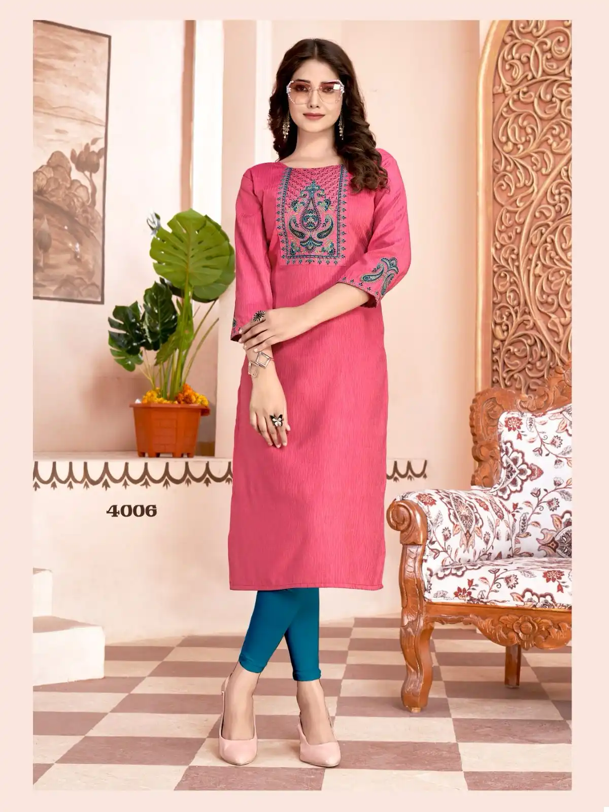 Colourpix Kit Kat Vol 4 Fancy Heavy Slub Rayon Wholesale Kurti Catalog — Wholesale Kurtis, MPA wholesale from Surat - Gallery Image 4