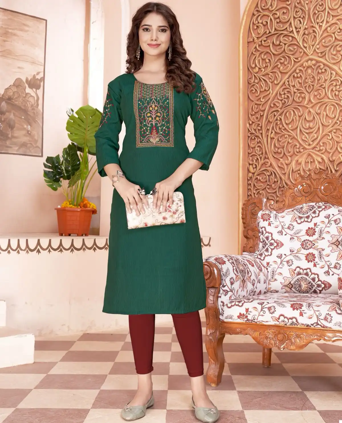 Colourpix Kit Kat Vol 4 Fancy Heavy Slub Rayon Wholesale Kurti Catalog — Wholesale Kurtis, MPA wholesale from Surat — view 1