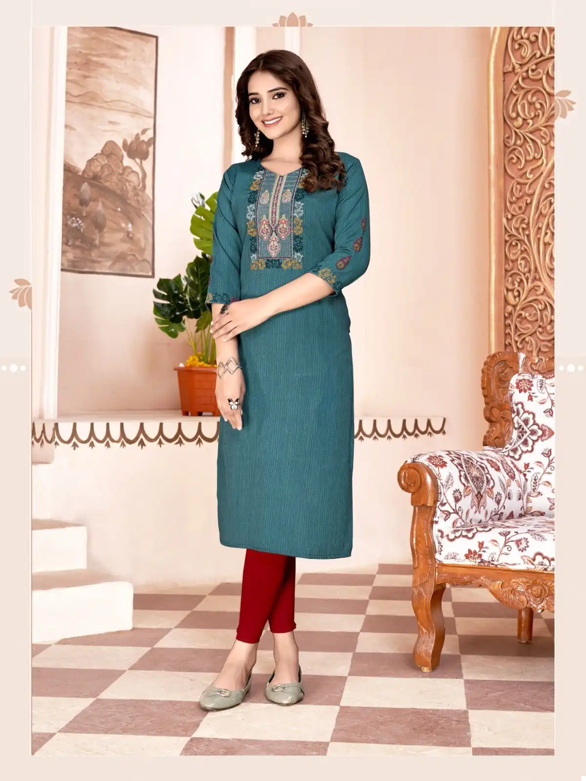 Colourpix Kit Kat Vol 4 Fancy Heavy Slub Rayon Wholesale Kurti Catalog — Wholesale Kurtis, MPA wholesale from Surat - Gallery Image 5