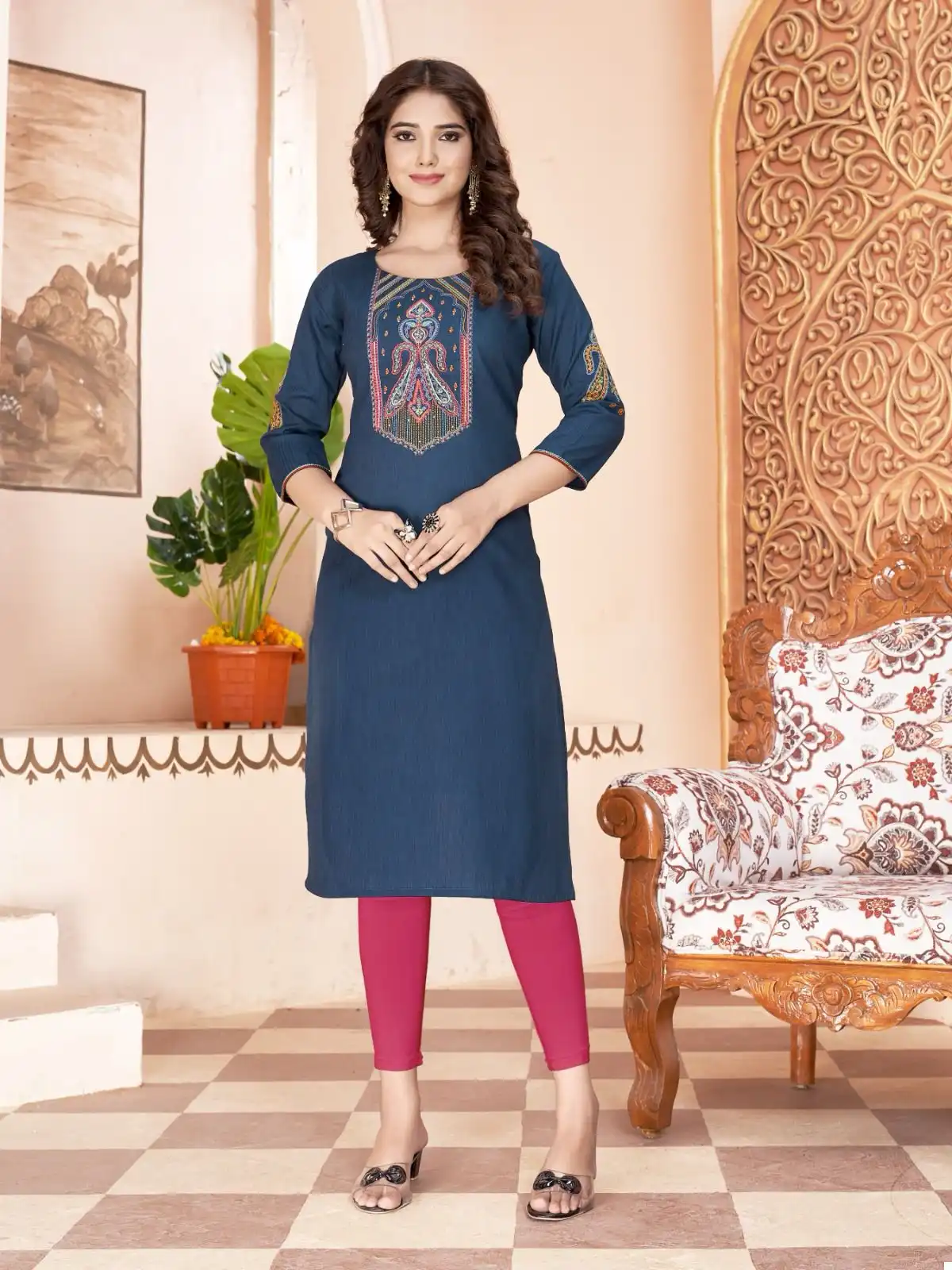 Colourpix Kit Kat Vol 4 Fancy Heavy Slub Rayon Wholesale Kurti Catalog — Wholesale Kurtis, MPA wholesale from Surat - Gallery Image 6