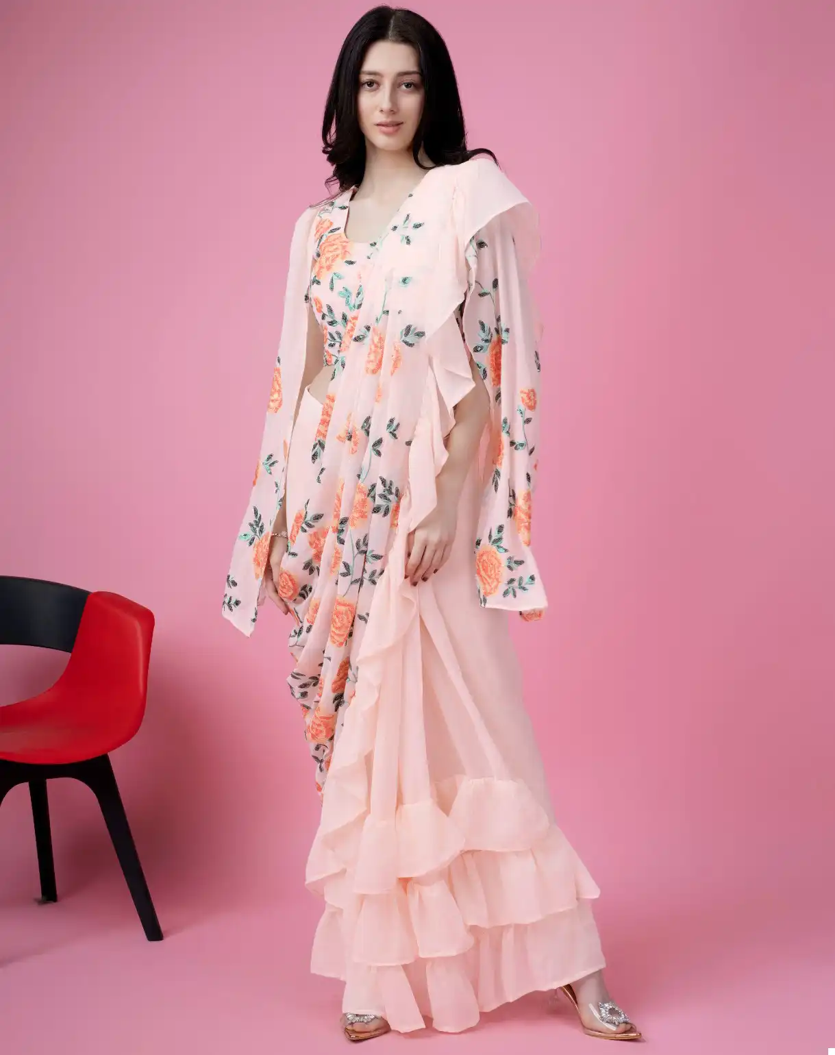 Amoha 10940 Fogg Georgette Wholesale One Minute Saree Catalog