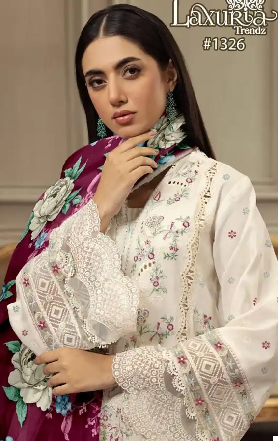 Laxuria Trendz D. No. 1326 Faux Georgette Wholesale Pakistani Readymade Salwar Suit