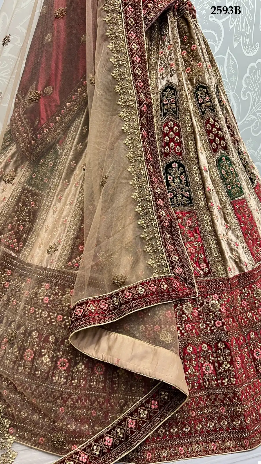 Anjani Art 2593 Velvet Wholesale Bridal Lehenga Catalog — Wholesale Lehenga, MPA wholesale from Surat - Gallery Image 5