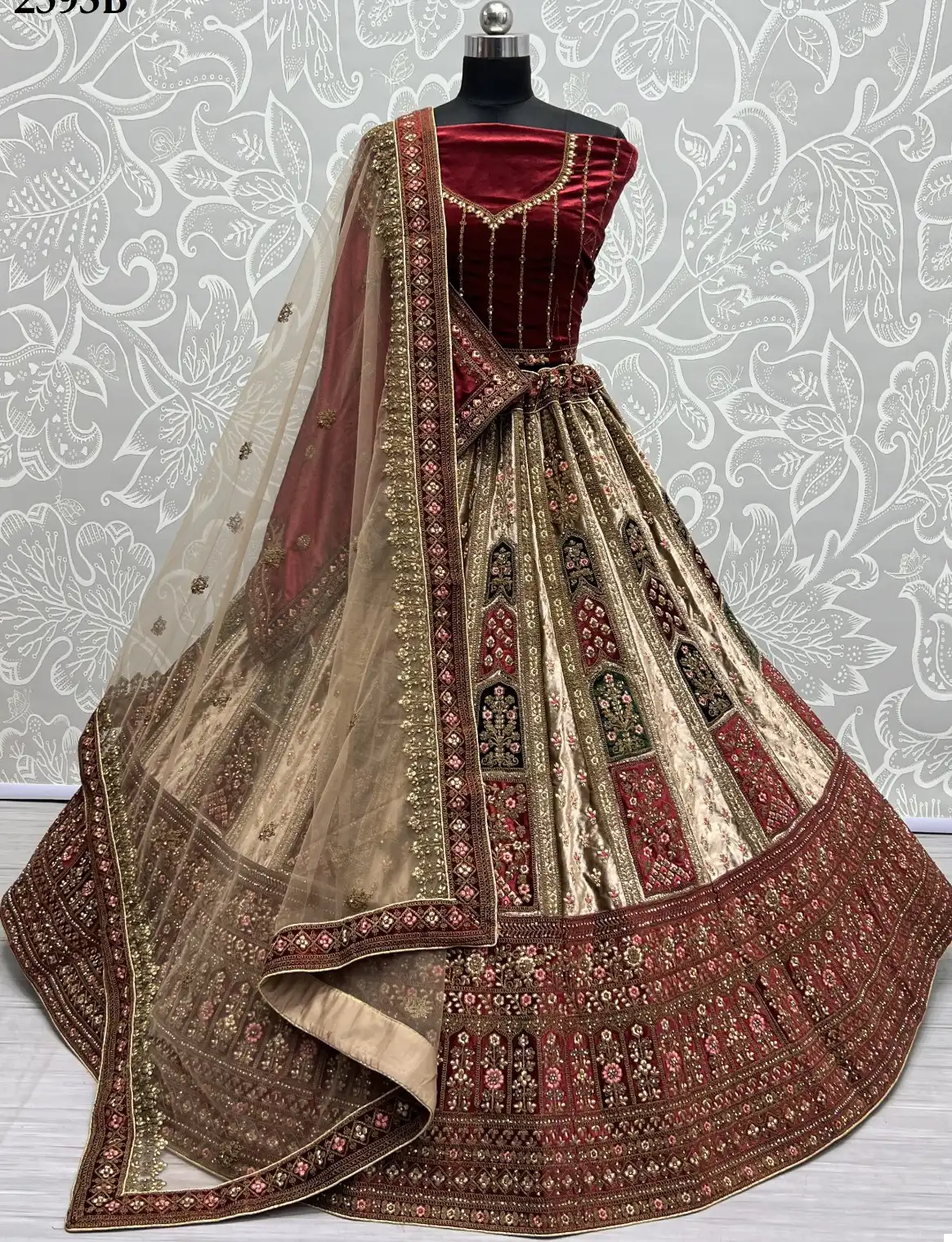 Anjani Art 2593 Velvet Wholesale Bridal Lehenga Catalog — Wholesale Lehenga, MPA wholesale from Surat — view 1
