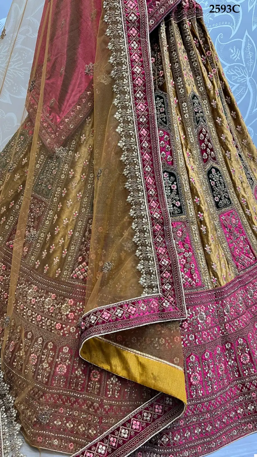 Anjani Art 2593 Velvet Wholesale Bridal Lehenga Catalog — Wholesale Lehenga, MPA wholesale from Surat — view 16