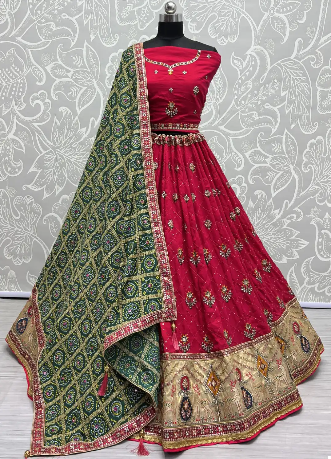 Anjani Art 2594 Gadhawal Silk Wholesale Designer Lehenga Catalog — Wholesale Lehenga, MPA wholesale from Surat — view 1
