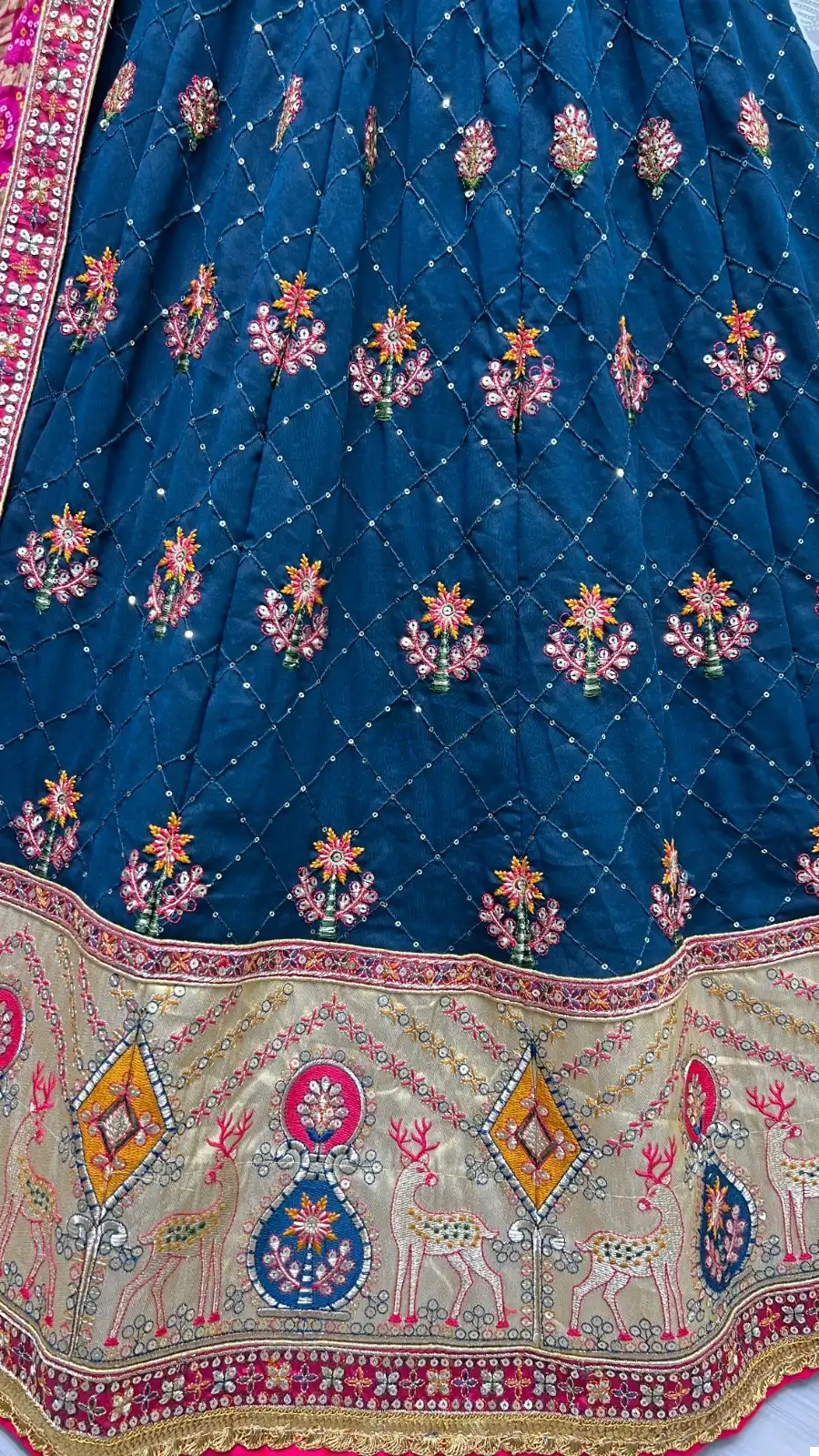 Anjani Art 2594 Gadhawal Silk Wholesale Designer Lehenga Catalog — Wholesale Lehenga, MPA wholesale from Surat - Gallery Image 7