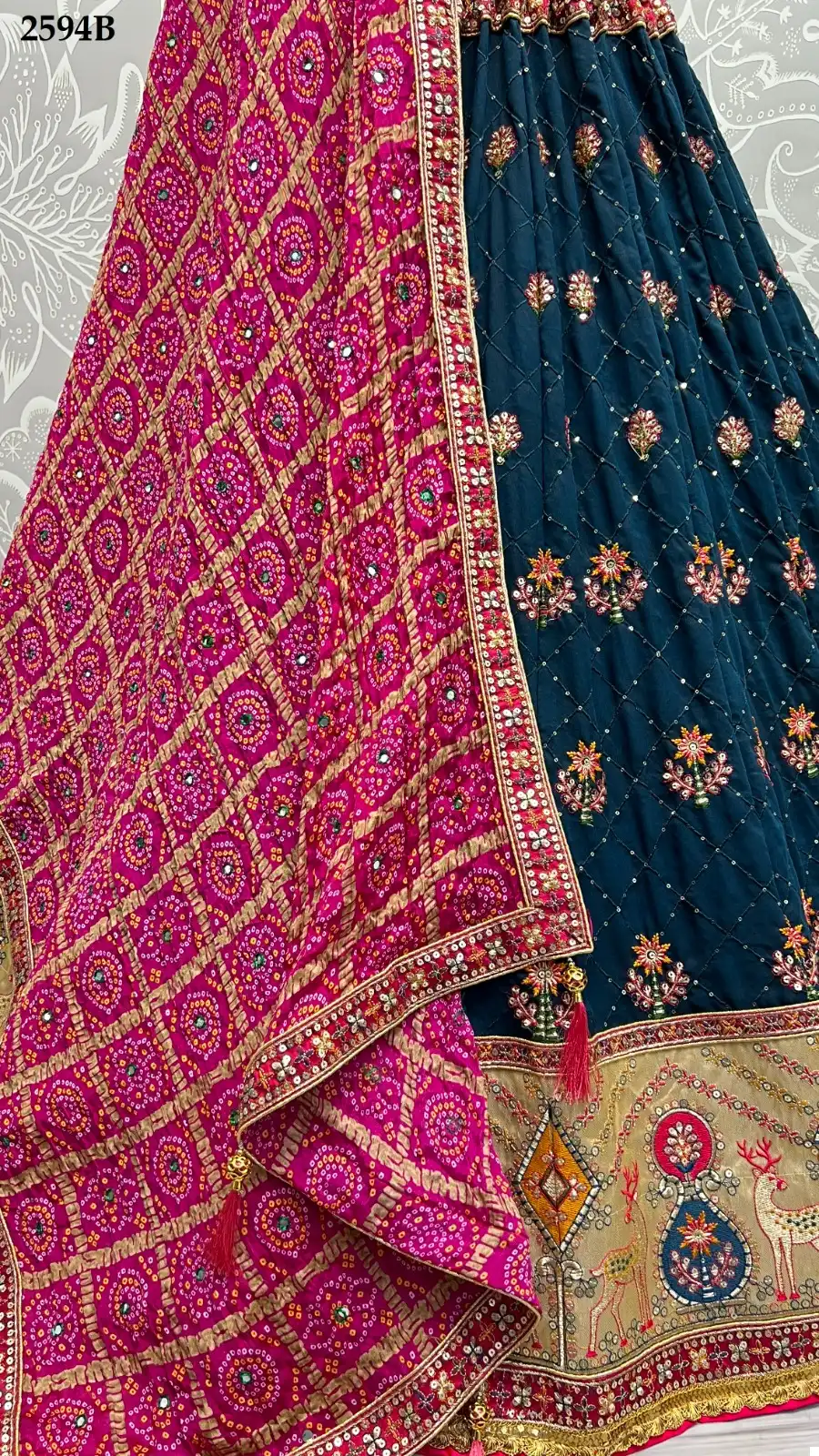 Anjani Art 2594 Gadhawal Silk Wholesale Designer Lehenga Catalog — Wholesale Lehenga, MPA wholesale from Surat - Gallery Image 8