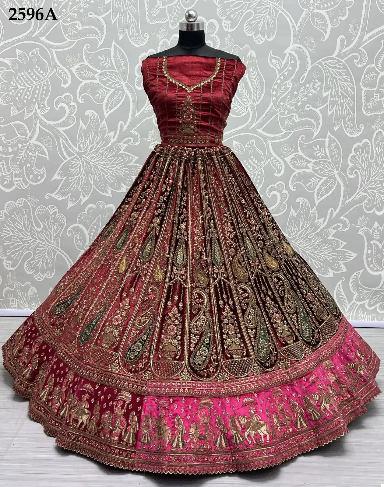 Anjani Art 2596 Velvet Wholesale Designer Lehenga Catalog — Wholesale Lehenga, MPA wholesale from Surat — view 2