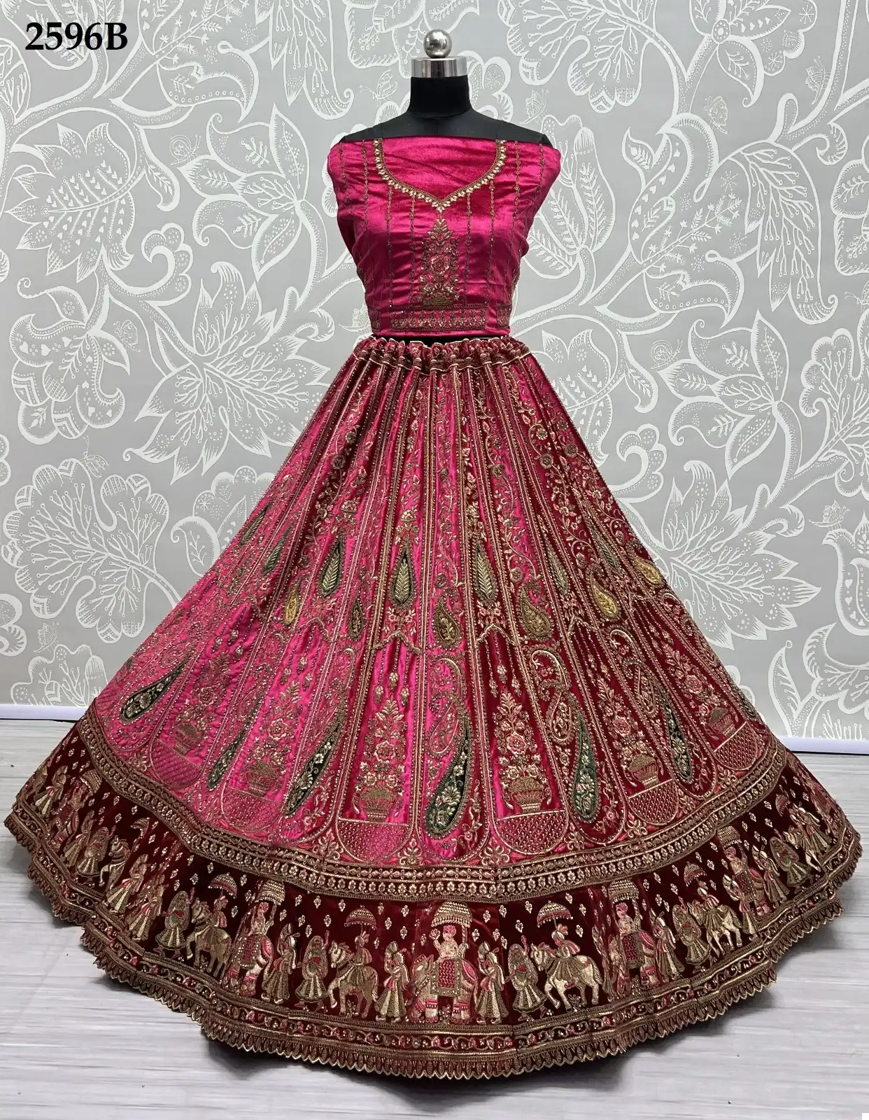 Anjani Art 2596 Velvet Wholesale Designer Lehenga Catalog — Wholesale Lehenga, MPA wholesale from Surat — view 6