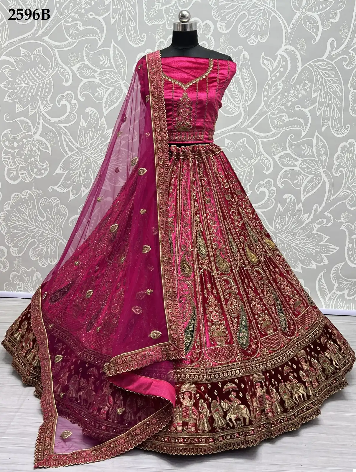 Anjani Art 2596 Velvet Wholesale Designer Lehenga Catalog — Wholesale Lehenga, MPA wholesale from Surat — view 5