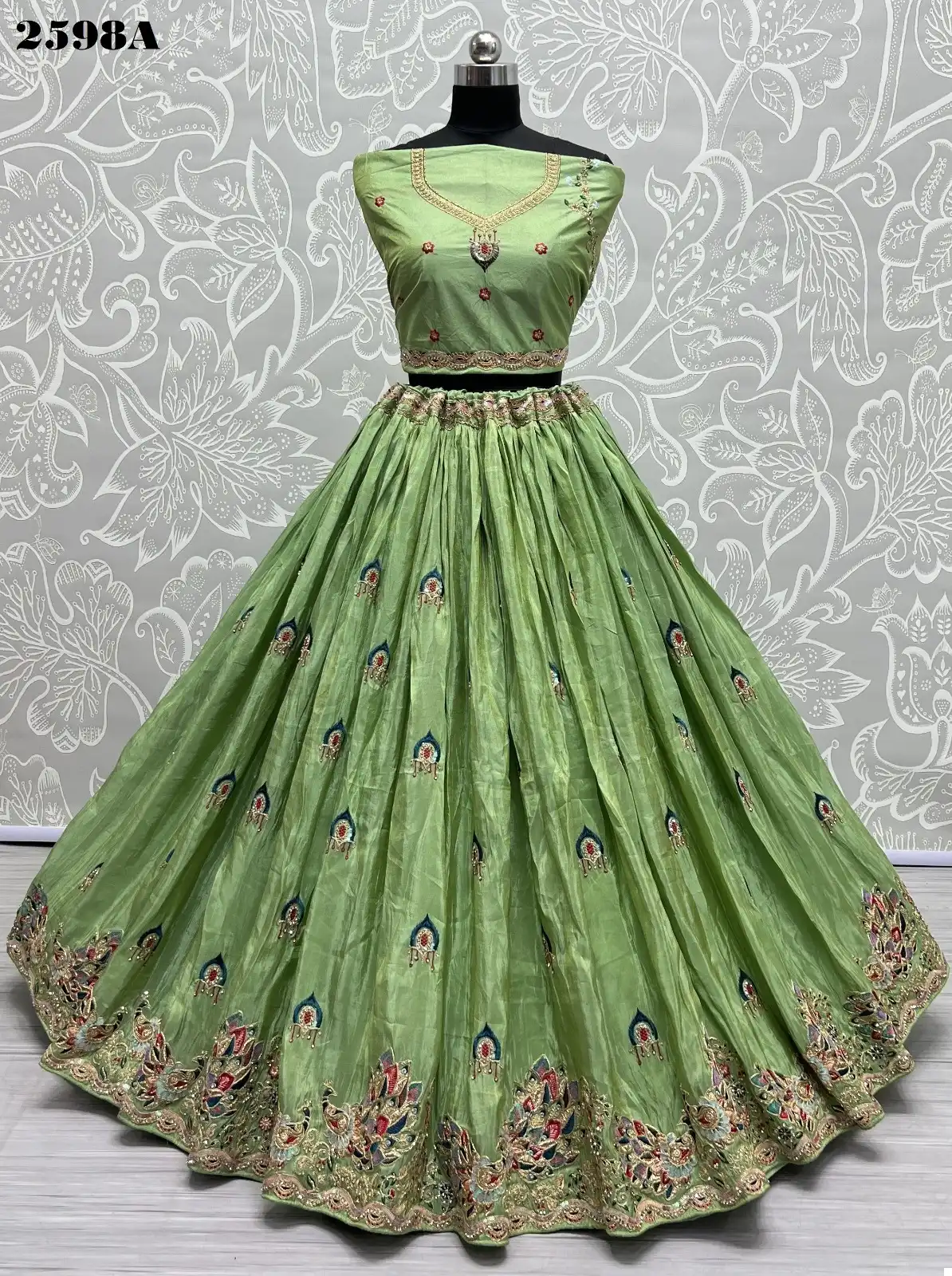 Anjani Art 2598 Dolla Silk Wholesale Lehenga Choli Catalog — Wholesale Lehenga, MPA wholesale from Surat - Gallery Image 2