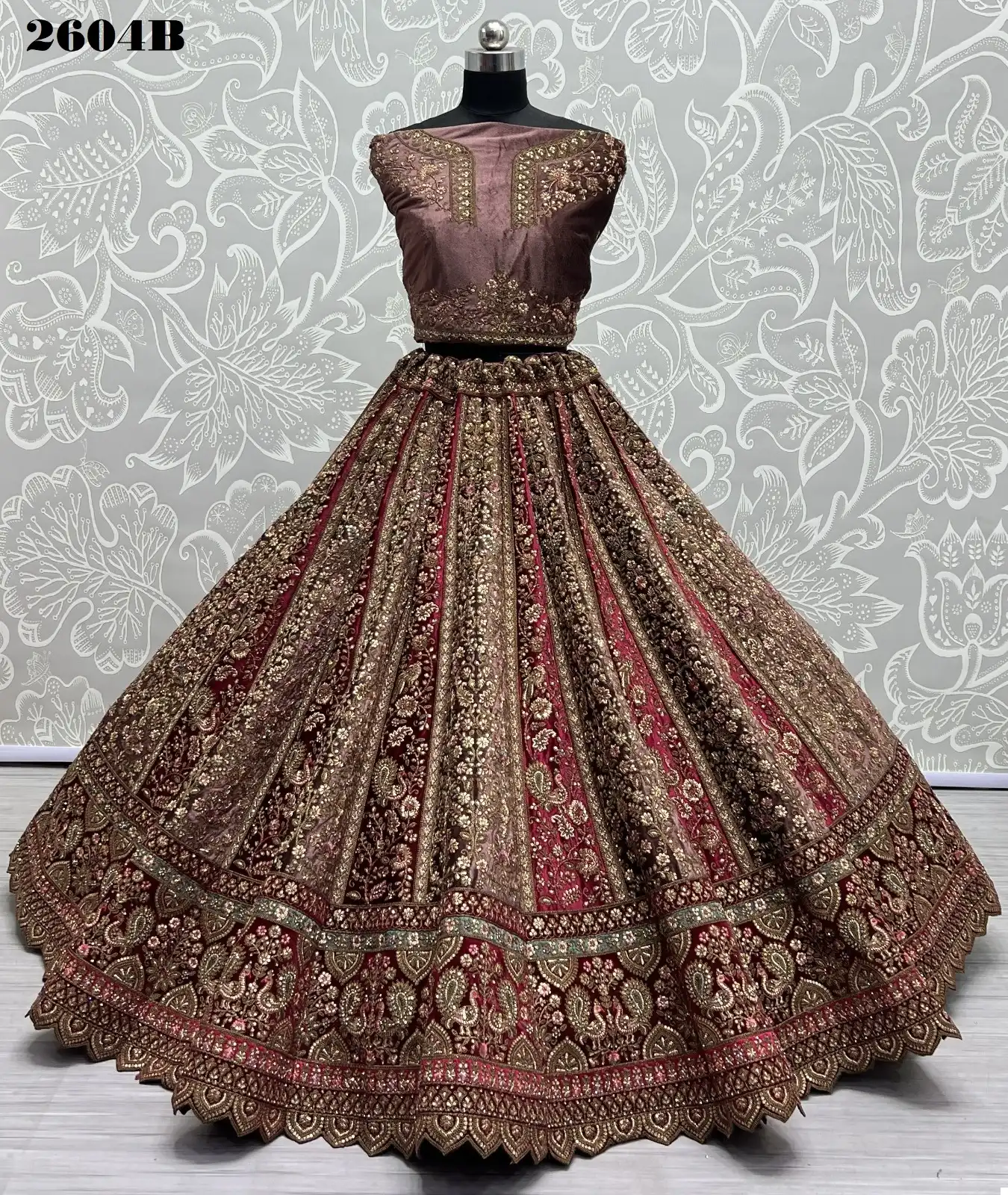 Anjani Art 2604 Velvet Wholesale Bridal Lehenga Choli Catalog — Wholesale Lehenga, MPA wholesale from Surat - Gallery Image 15