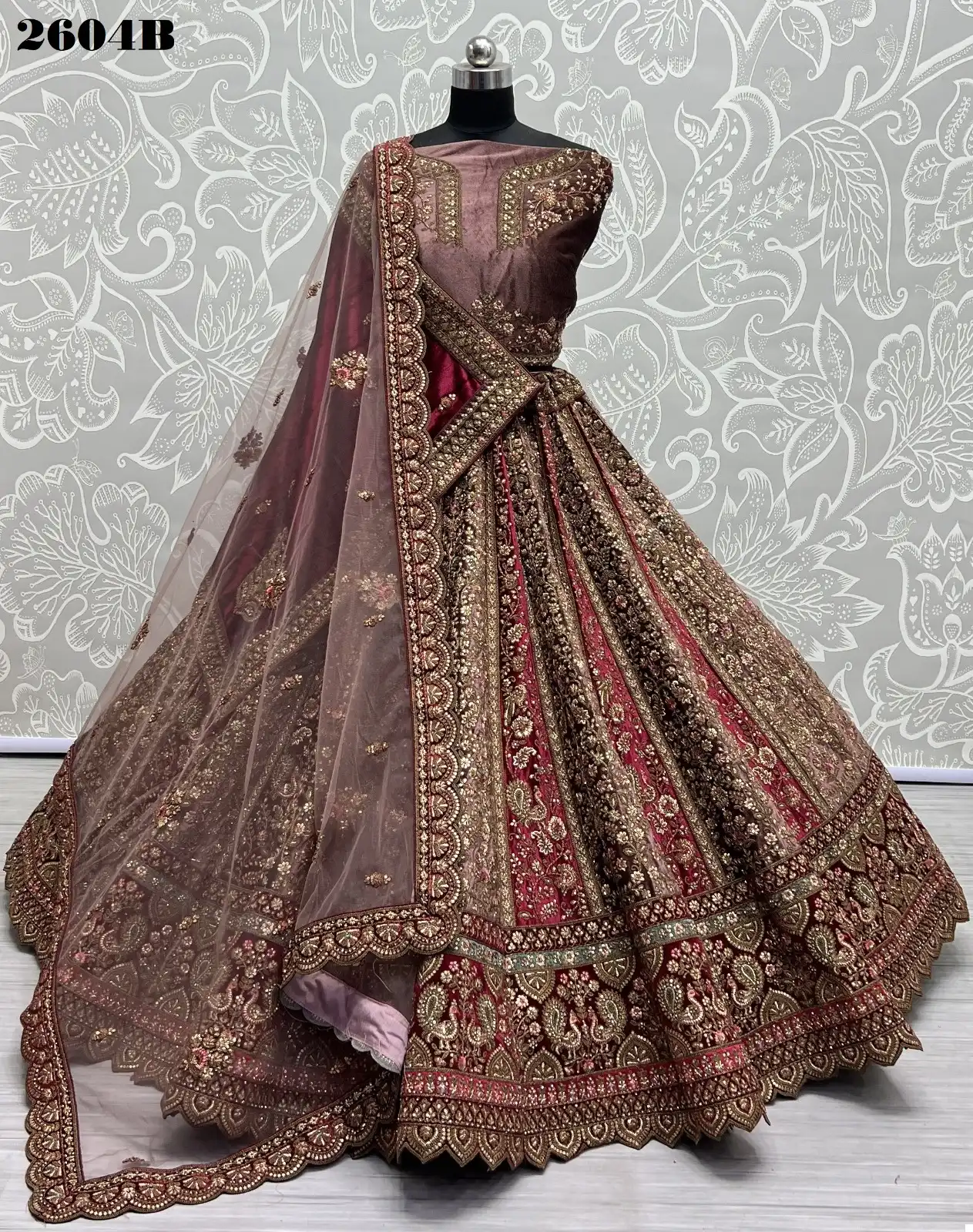 Anjani Art 2604 Velvet Wholesale Bridal Lehenga Choli Catalog — Wholesale Lehenga, MPA wholesale from Surat - Gallery Image 16