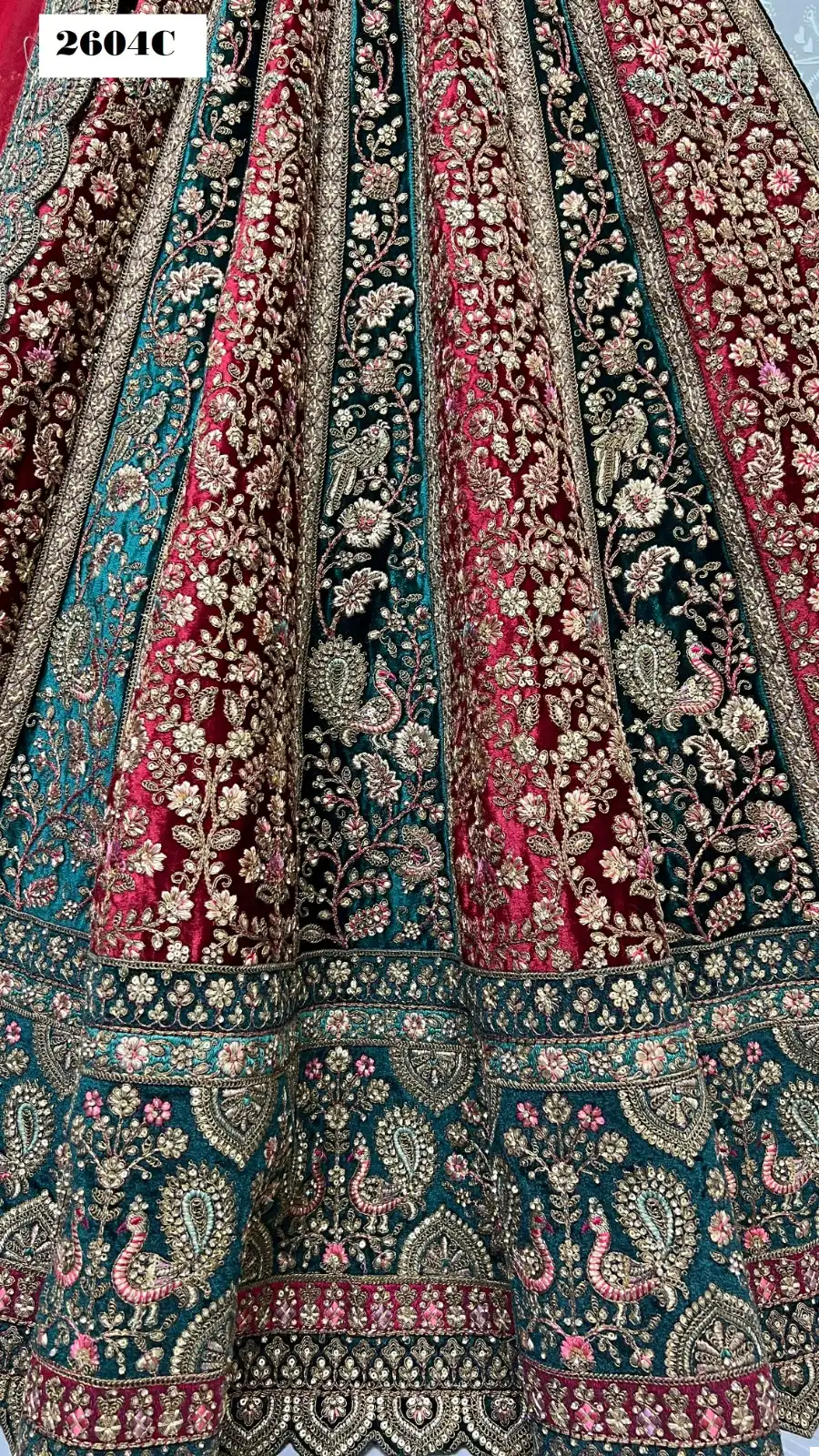 Anjani Art 2604 Velvet Wholesale Bridal Lehenga Choli Catalog — Wholesale Lehenga, MPA wholesale from Surat - Gallery Image 5