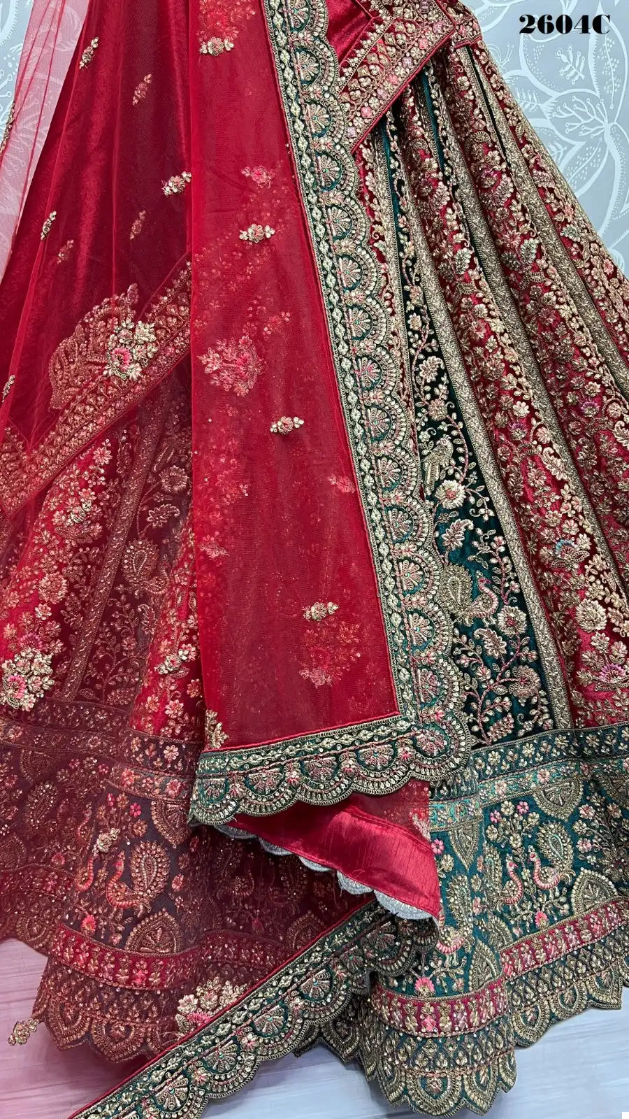 Anjani Art 2604 Velvet Wholesale Bridal Lehenga Choli Catalog — Wholesale Lehenga, MPA wholesale from Surat - Gallery Image 2