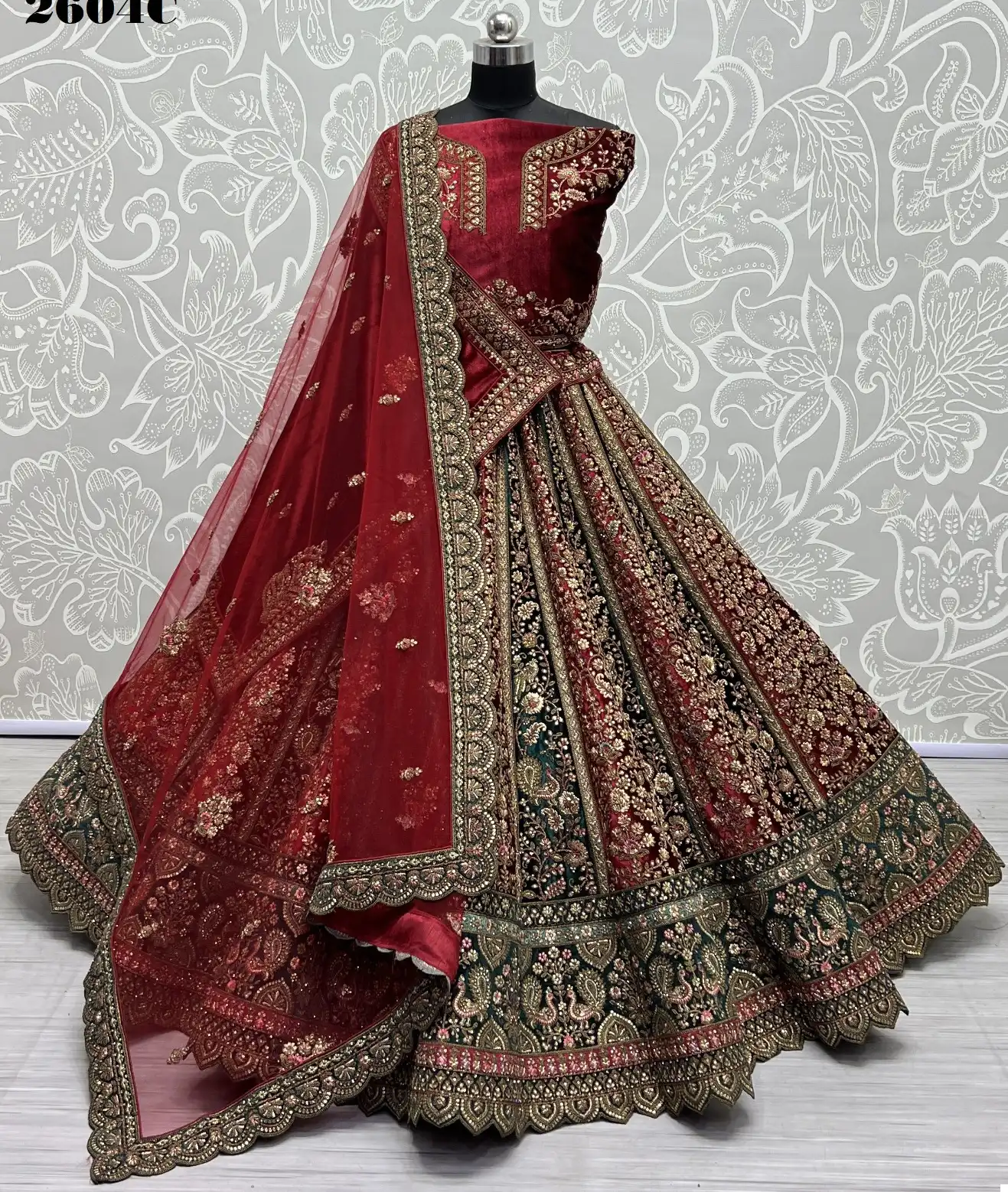 Anjani Art 2604 Velvet Wholesale Bridal Lehenga Choli Catalog — Wholesale Lehenga, MPA wholesale from Surat — view 1