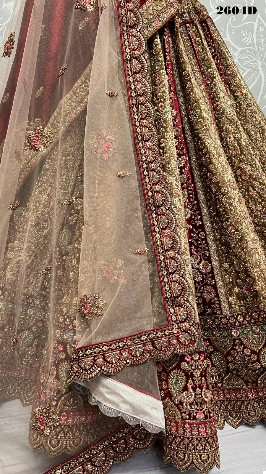 Anjani Art 2604 Velvet Wholesale Bridal Lehenga Choli Catalog — Wholesale Lehenga, MPA wholesale from Surat - Gallery Image 9