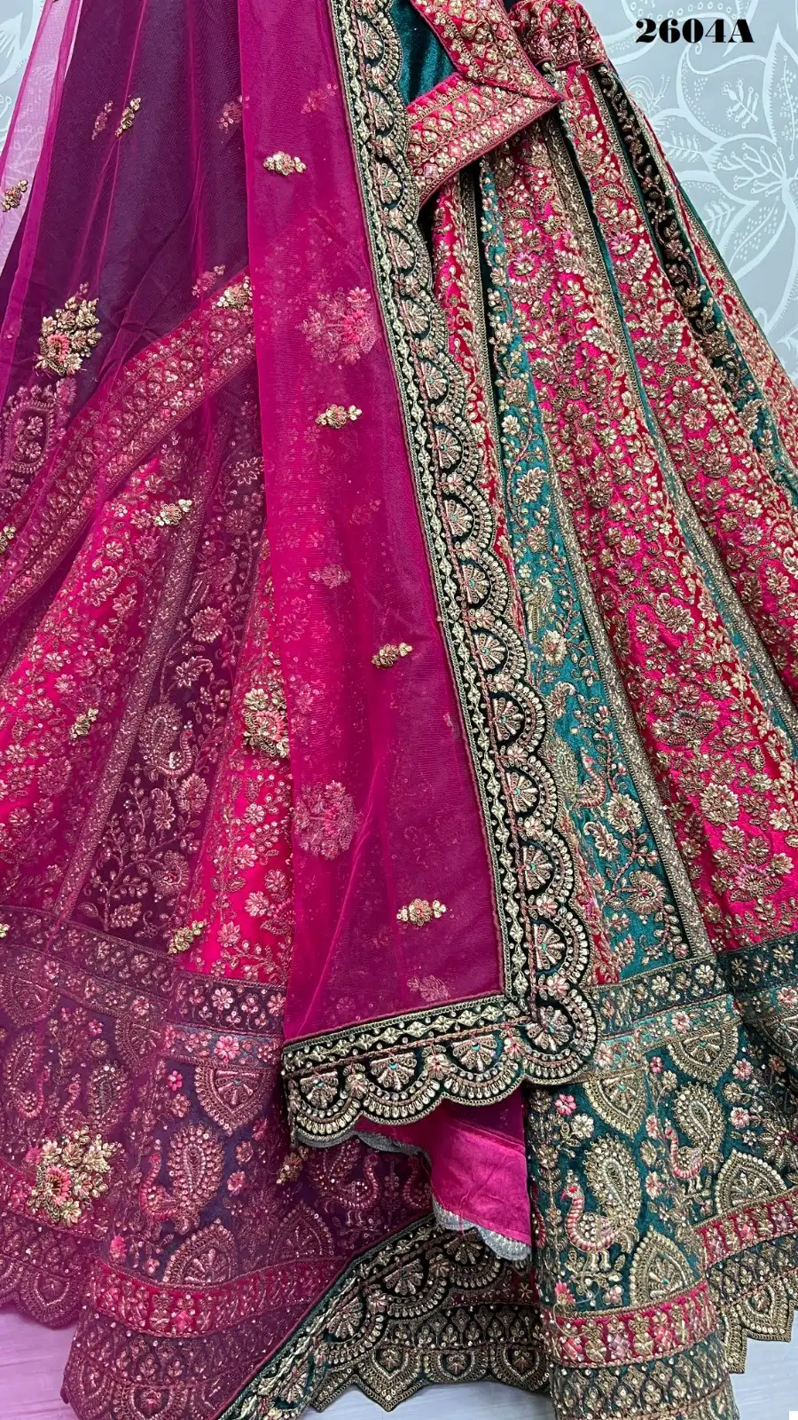 Anjani Art 2604 Velvet Wholesale Bridal Lehenga Choli Catalog — Wholesale Lehenga, MPA wholesale from Surat - Gallery Image 20
