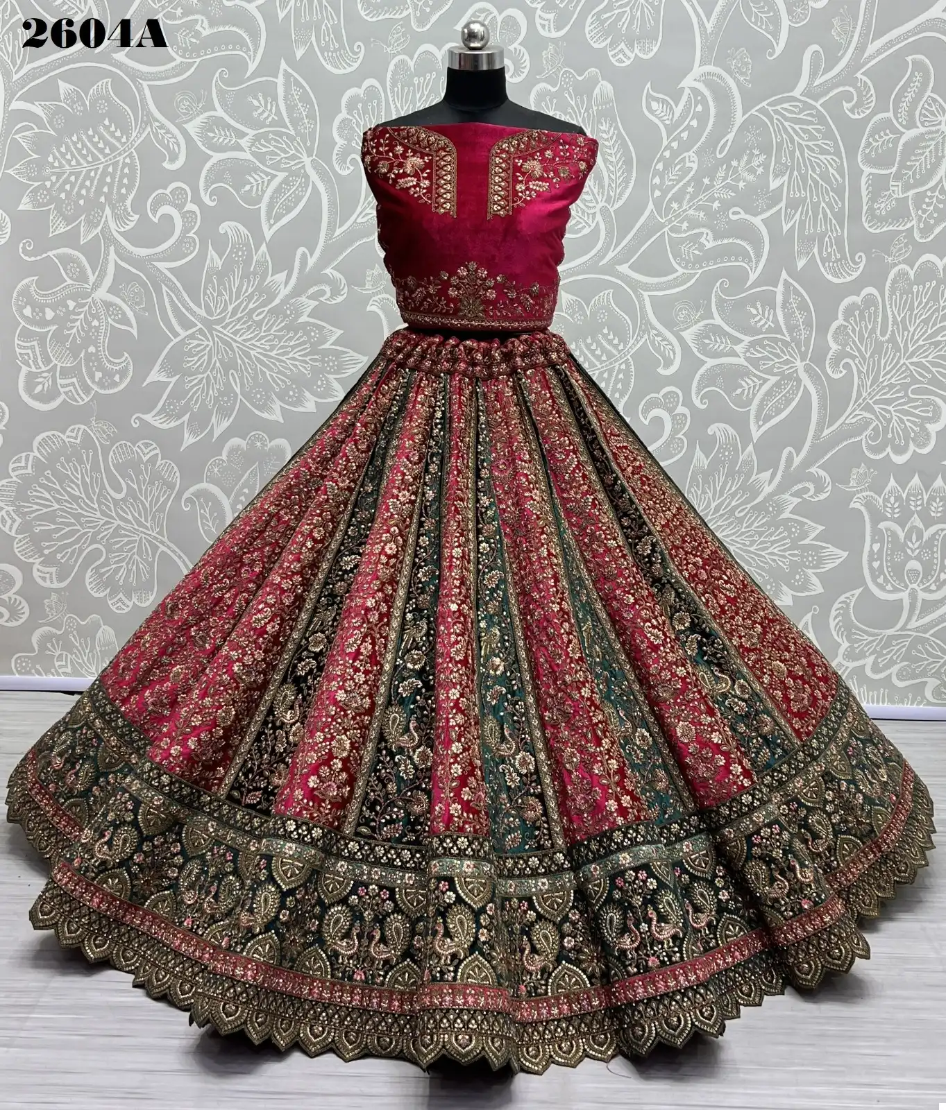Anjani Art 2604 Velvet Wholesale Bridal Lehenga Choli Catalog — Wholesale Lehenga, MPA wholesale from Surat - Gallery Image 21