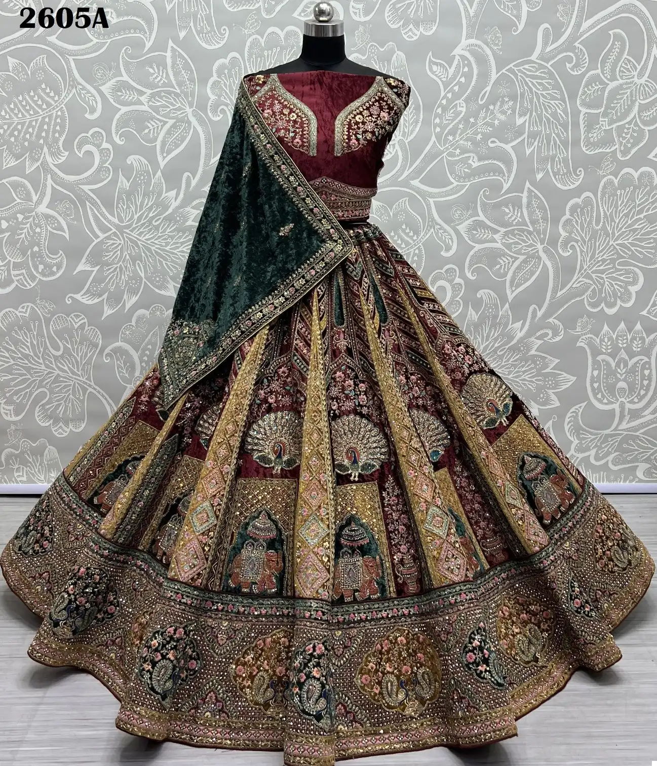 Anjani Art 2605 Velvet Wholesale Lehenga Catalog