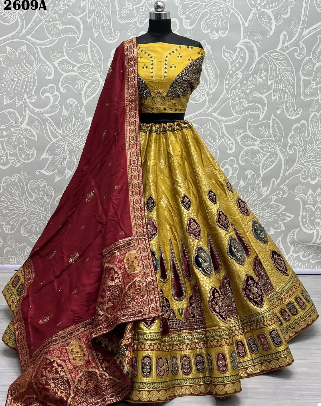 Anjani Art 2609A To 2609C Banarasi Silk Wholesale Lehenga Catalog