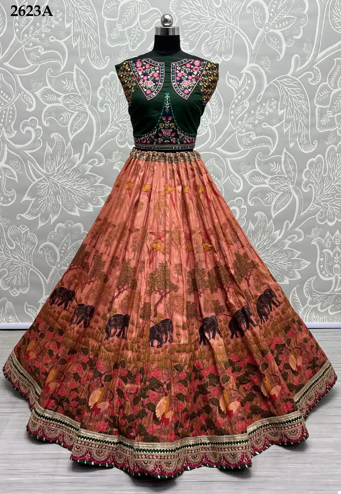 Anjani Art 2623 Pure Silk Wholesale Lehenga Catalog — Wholesale Lehenga, MPA wholesale from Surat — view 3