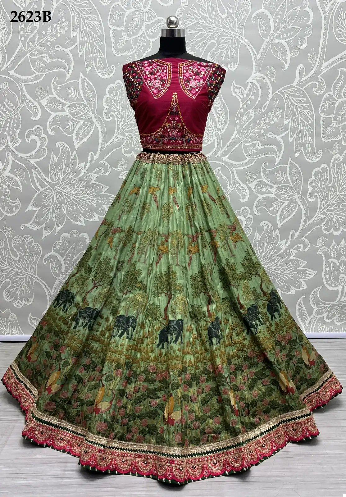 Anjani Art 2623 Pure Silk Wholesale Lehenga Catalog — Wholesale Lehenga, MPA wholesale from Surat — view 11