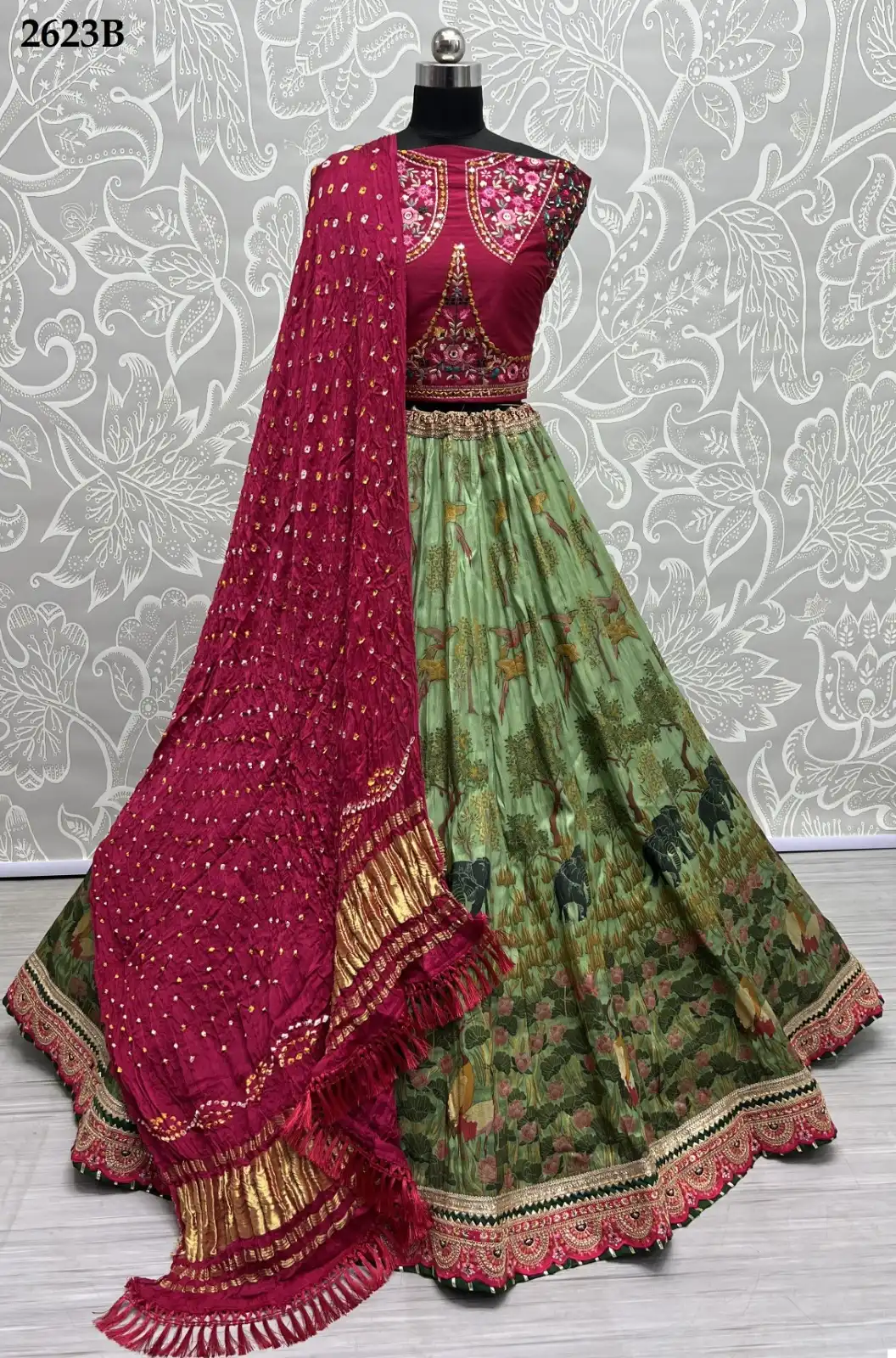Anjani Art 2623 Pure Silk Wholesale Lehenga Catalog — Wholesale Lehenga, MPA wholesale from Surat — view 10