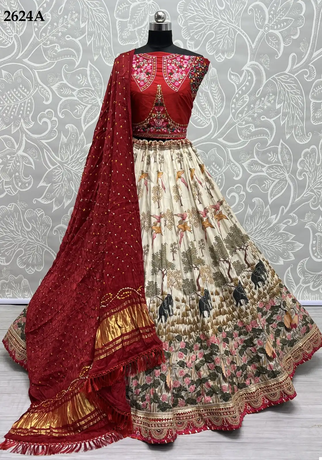 Anjani Art 2624 Pure Silk Wholesale Lehenga Catalog — Wholesale Lehenga, MPA wholesale from Surat — view 5