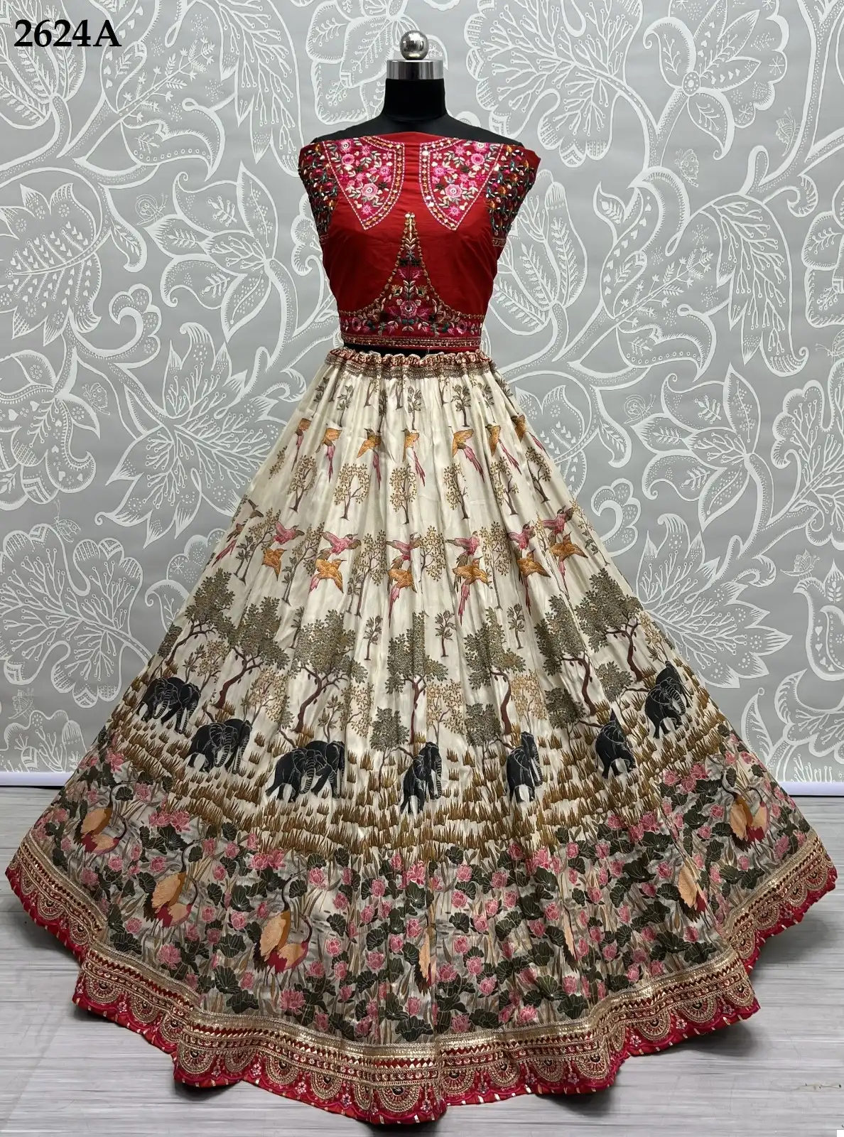 Anjani Art 2624 Pure Silk Wholesale Lehenga Catalog — Wholesale Lehenga, MPA wholesale from Surat — view 6