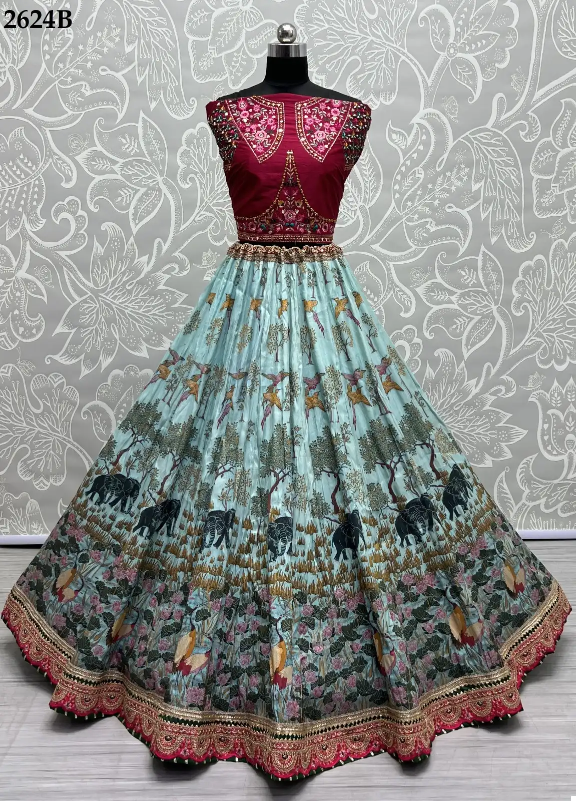 Anjani Art 2624 Pure Silk Wholesale Lehenga Catalog — Wholesale Lehenga, MPA wholesale from Surat — view 2