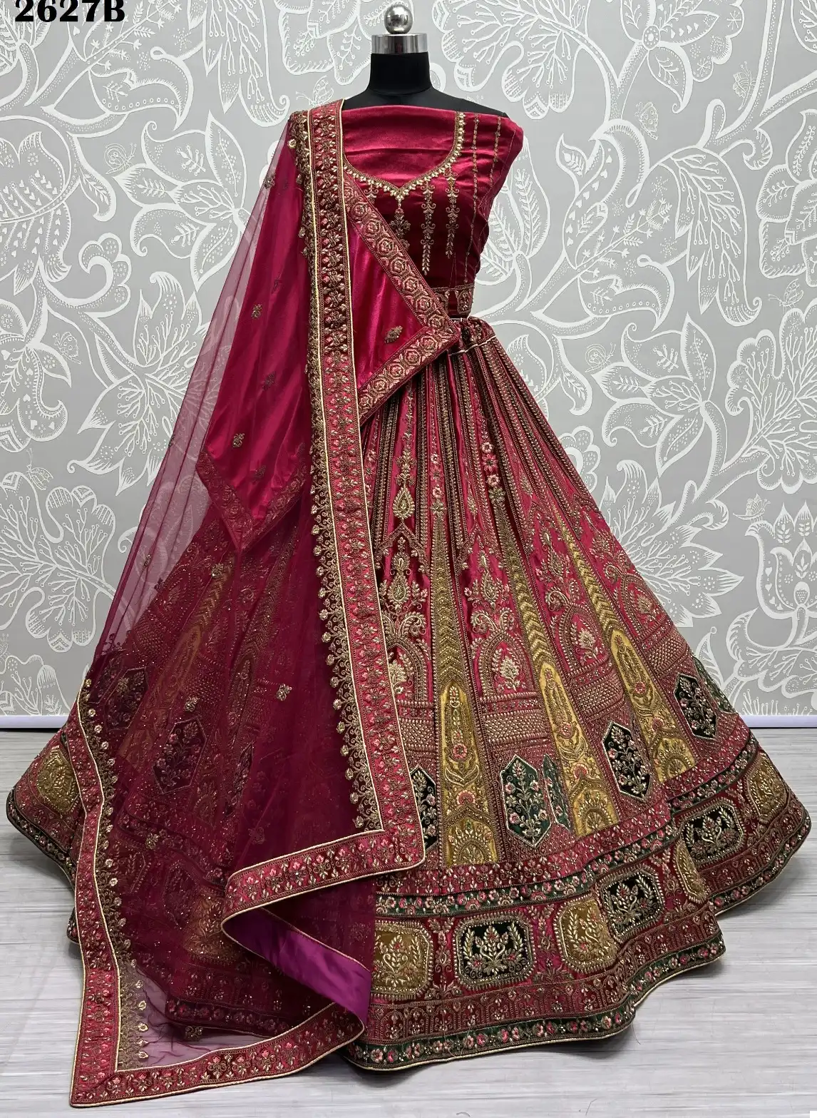 Anjani Art 2627 Velvet Wholesale Bridal Lehenga Choli Catalog