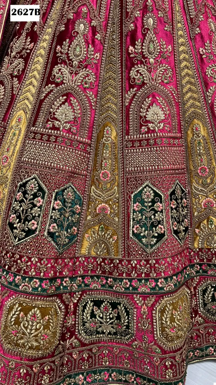 Anjani Art 2627 Velvet Wholesale Bridal Lehenga Choli Catalog - Image 5