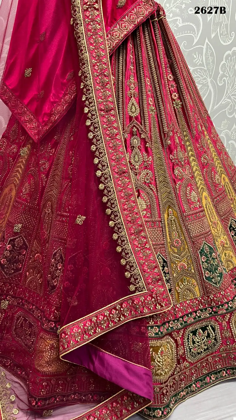 Anjani Art 2627 Velvet Wholesale Bridal Lehenga Choli Catalog - Image 4