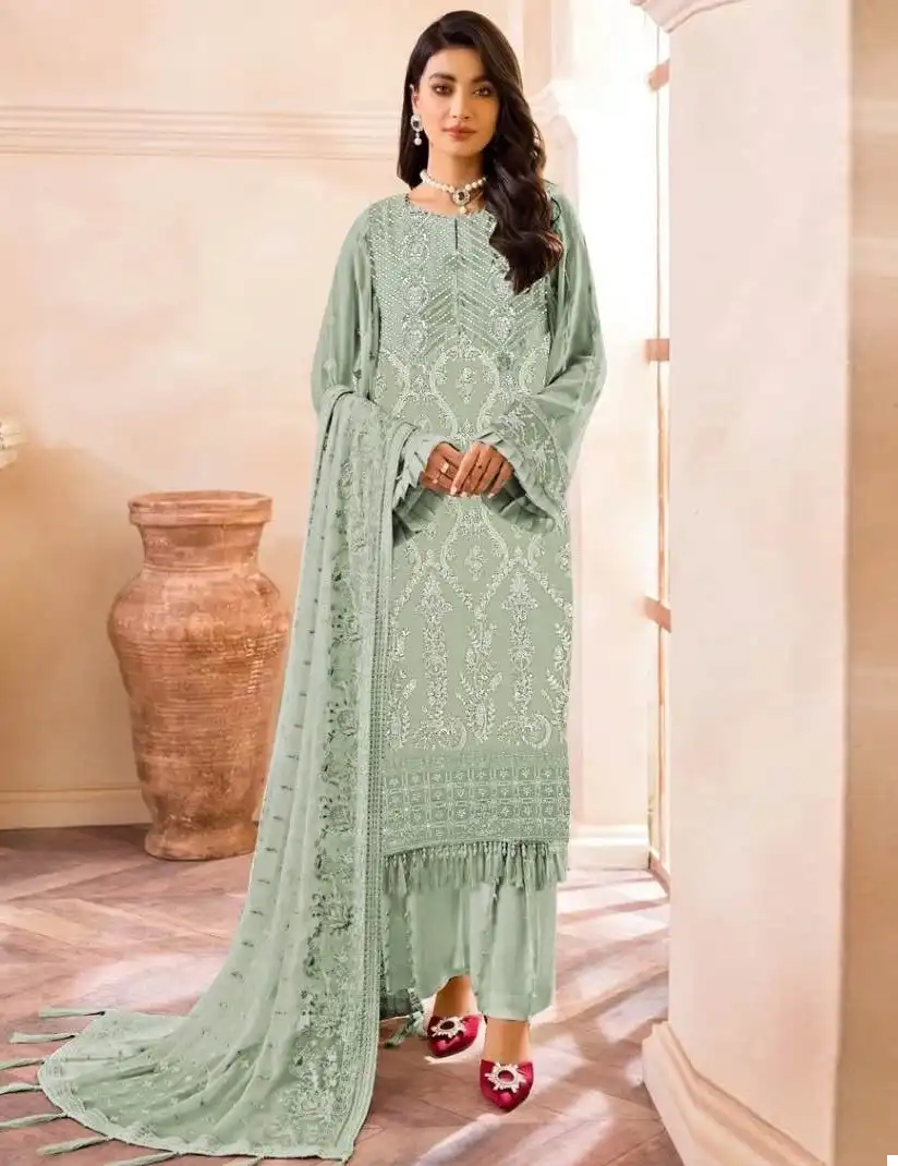 Zarqash 3018 Faux Georgette Wholesale Pakistani Suits Catalog