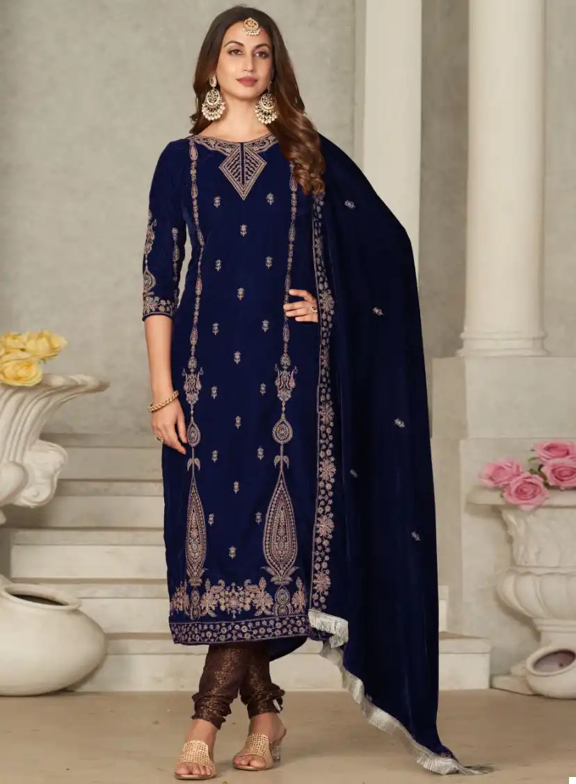 Ziaaz D No 395 Velvet Wholesale Pakistani Suit Catalog - Image 3